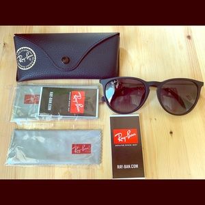 Matte Black Erika Classic RayBans Sunglasses